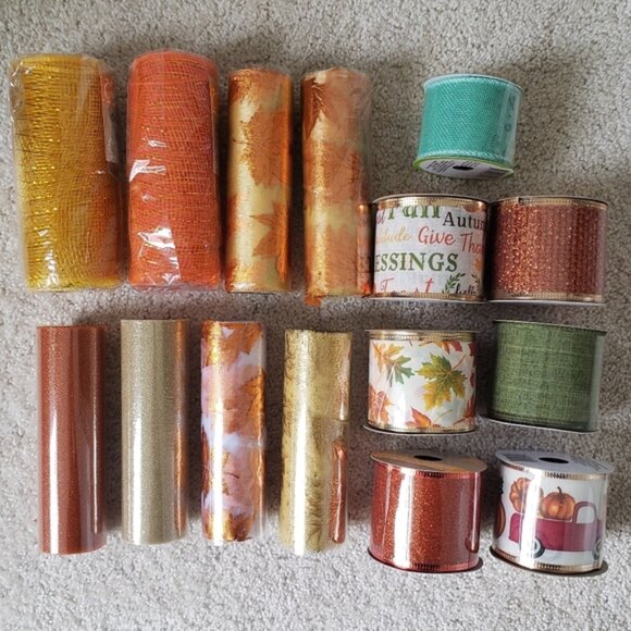 Fall Ribbon & Tule Bundle - Picture 1 of 8